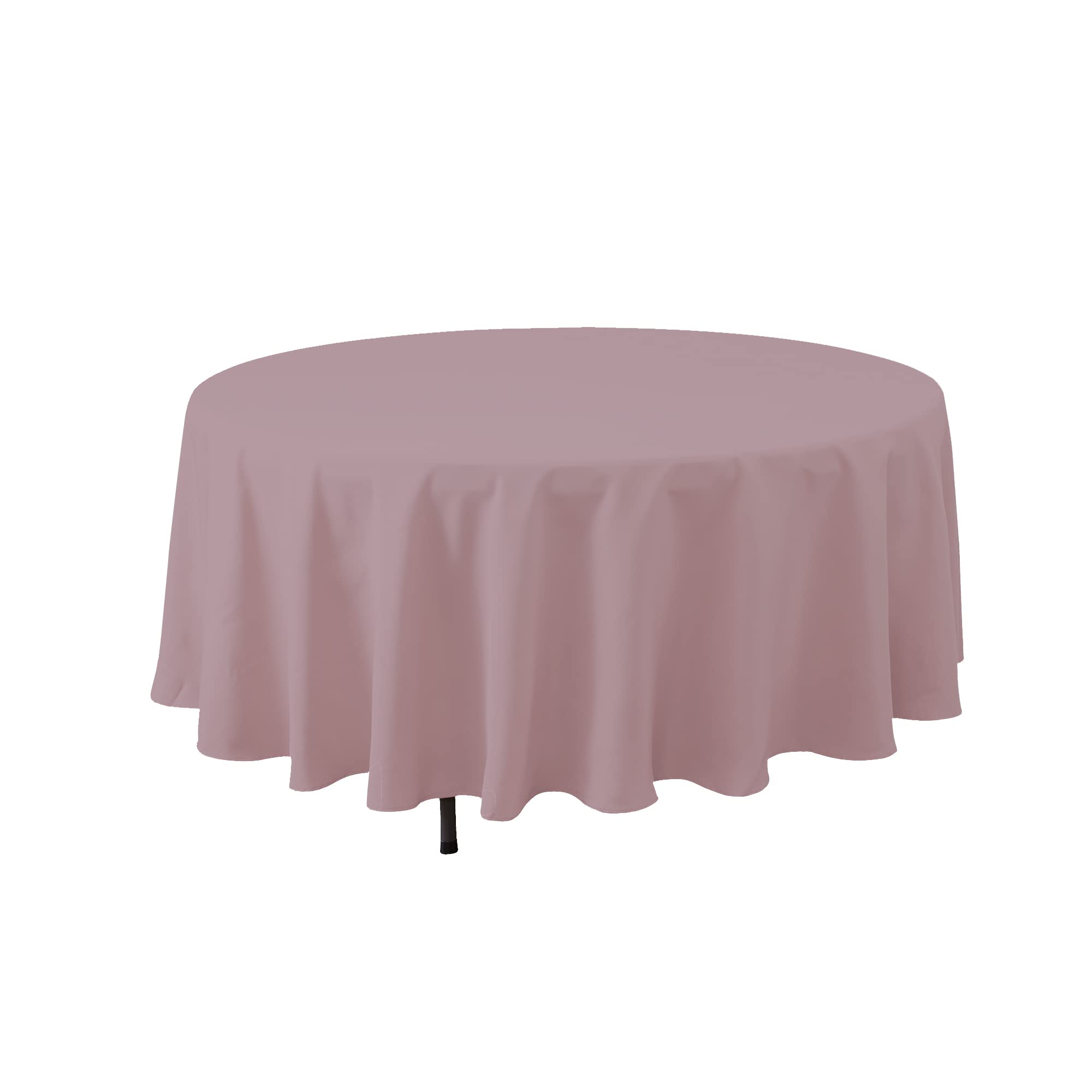Simply Elegant 120-Inch Round Premium Polyester Tablecloth - Washable Table Cover for Weddings, Parties, Birthdays & Events | Elegant Home Decor for Dining Room, Banquet Hall & Outdoor Gatherings (Mauve)