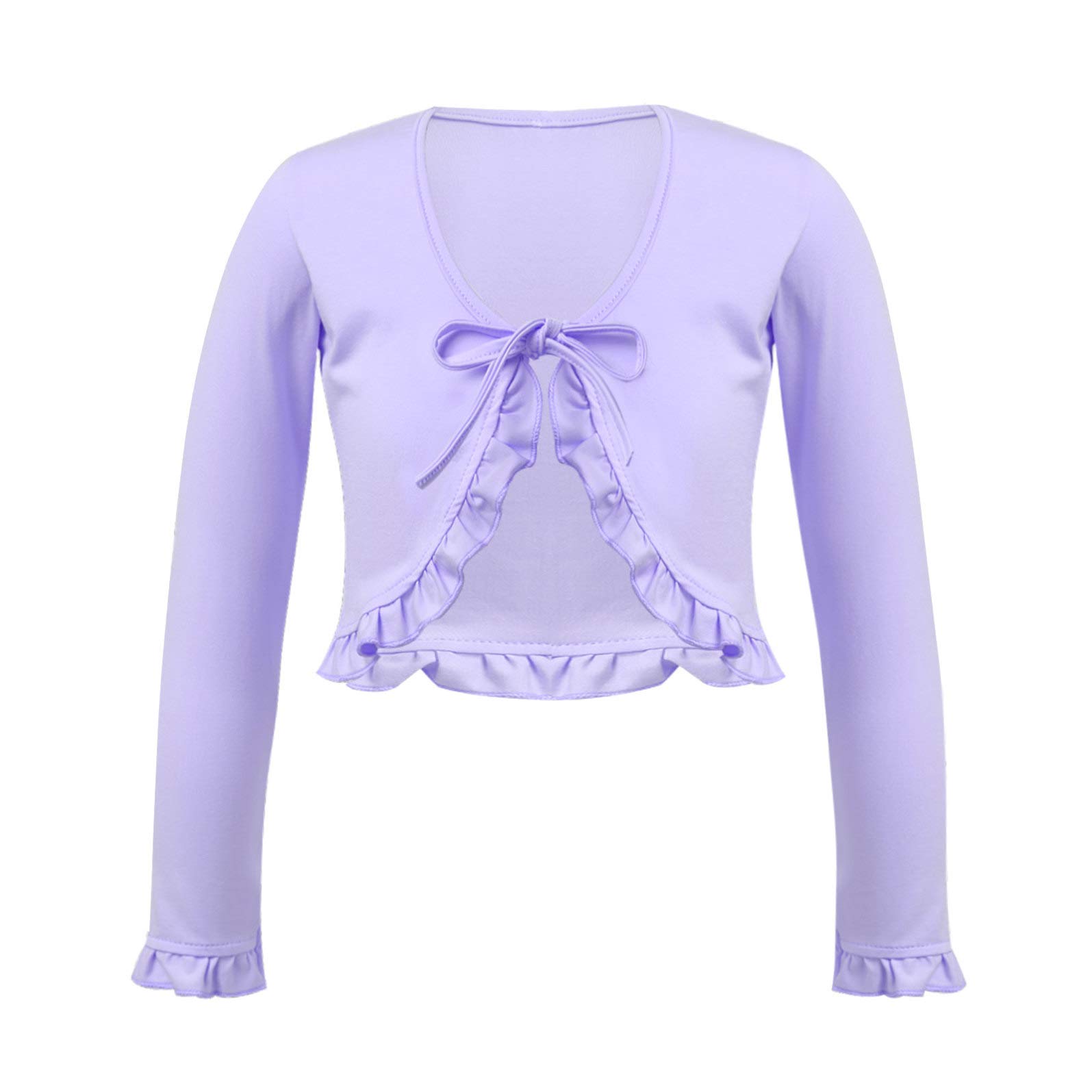 Freebily Girls Ballet Dance Cardigan - Warm Knit Wrap Top for Kids, V-Neck Bolero Shrug Sweater - Perfect for Dance Class, Gym Warm-up & Casual Outerwear