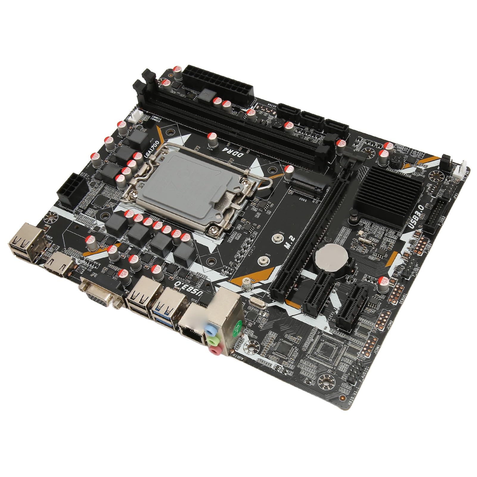 Yunseity ATX Desktop Motherboard - Dual Channel DDR4, LGA 1700 Socket, VGA/HD Output | High Performance Gaming PC Build | Perfect for Esports, Streaming & Content Creation