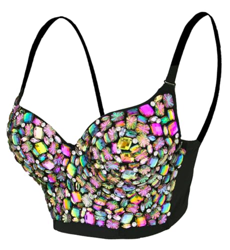 Multicolour Rhinestone Black