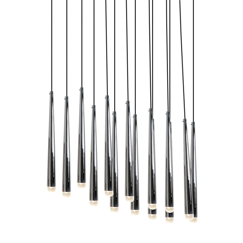 Renaie Loog Crystal Chandelier - Elegant Modern Ceiling Light Fixture for Dining Room, Living Room & Bedroom Decor