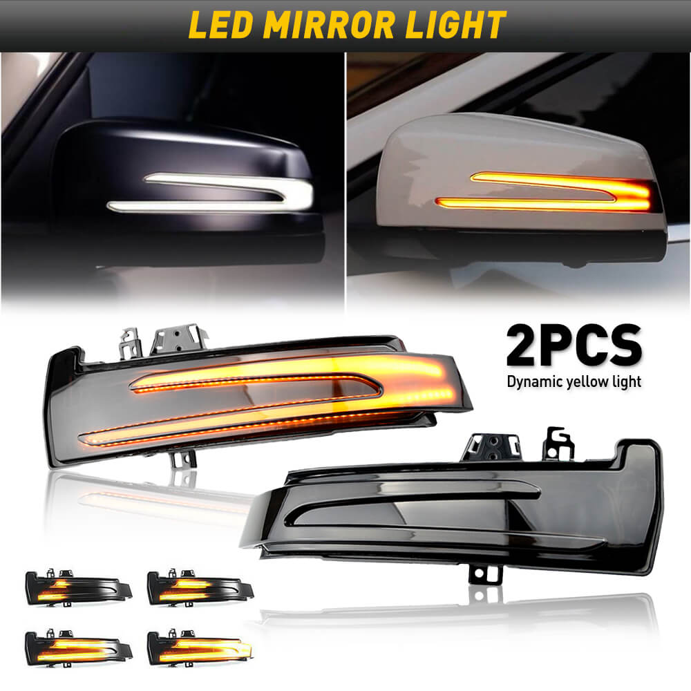 Smoke Dynamic Sequential LED Side Mirror Turn Signal Light for Mercedes Benz - Upgrade Your Car's Safety & Style | Perfect for Night Driving & Customization