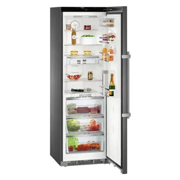 Liebherr 367 Litre Freestanding Refrigerator - Black Steel | Energy Efficient Large Capacity Fridge for Home, Kitchen & Office Use
