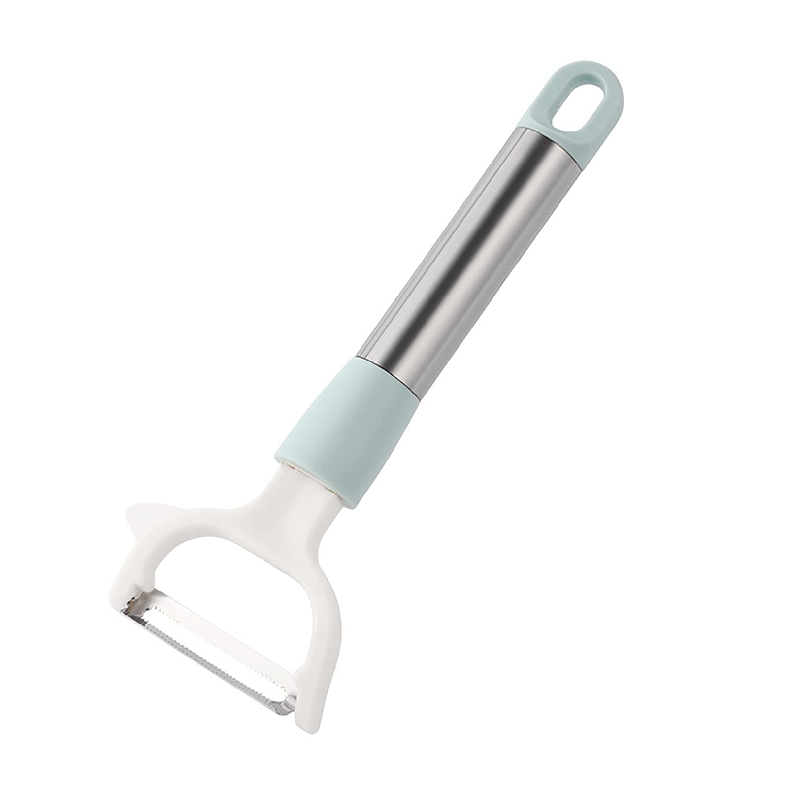 Stainless Steel Vegetable Peeler - Multifunctional Kitchen Peeler for Cucumber, Potato, Carrot - Ergonomic Asian Cleaning Gadget (Sky Blue, One Size) - Perfect for Meal Prep, Salad Making & Home Cooking