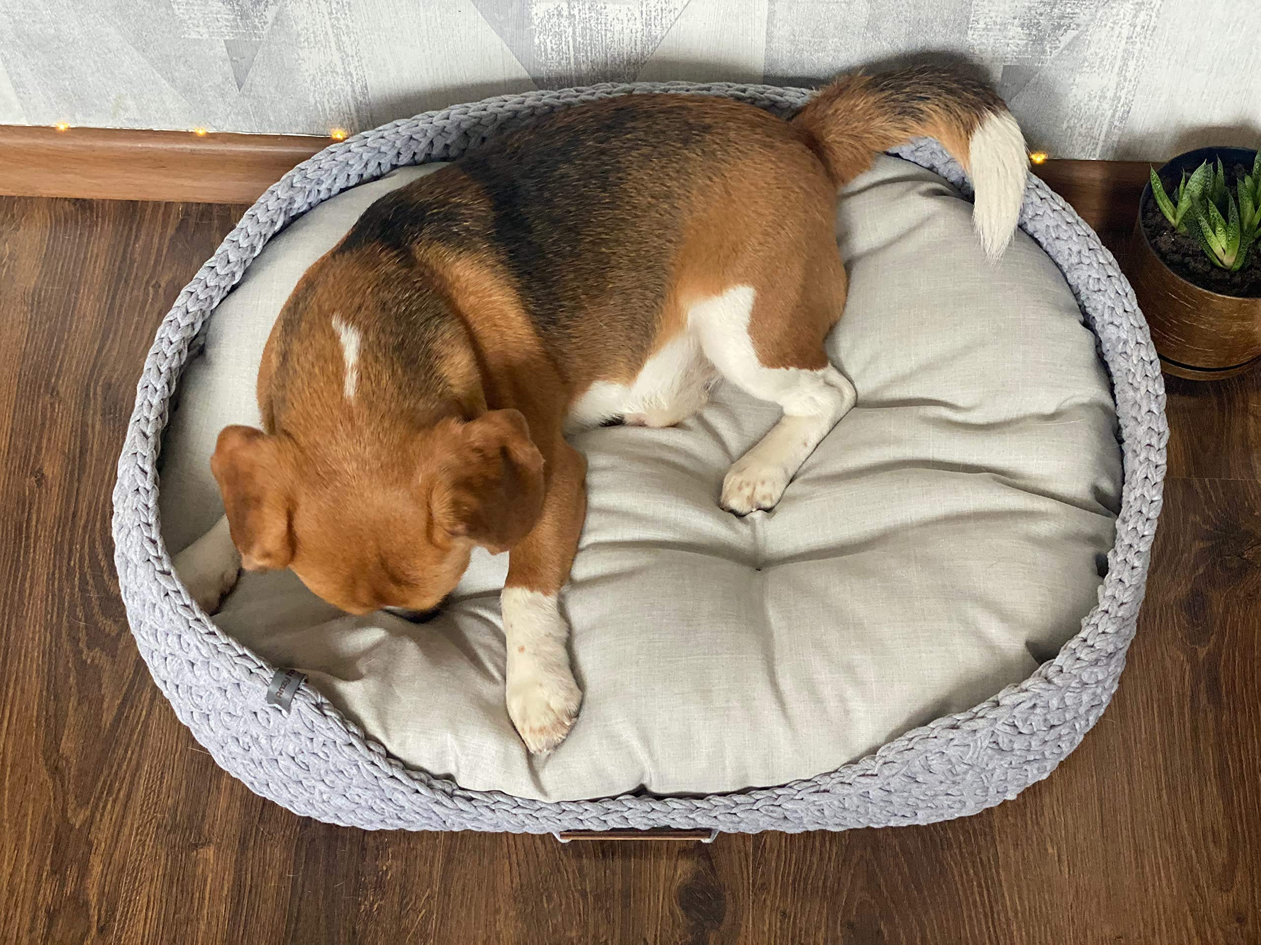 Premium Natural Cotton Pet Bed for Dogs & Cats - Ultra Soft & Cozy Comfort for Small, Medium & Large Breeds | Perfect for Indoor Lounging, Crate Training & Pet Furniture