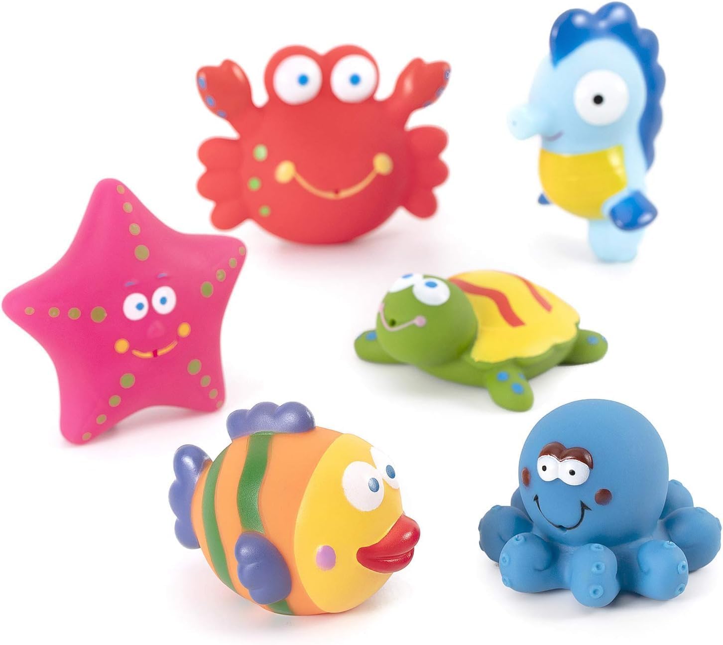 **ZWOOS 6-Piece Soft Floating Bath Toys for Kids - Sea Creature Bathtub & Pool Toys for Toddlers & Children | Fun Water Play for Bath Time, Swimming & Learning**
