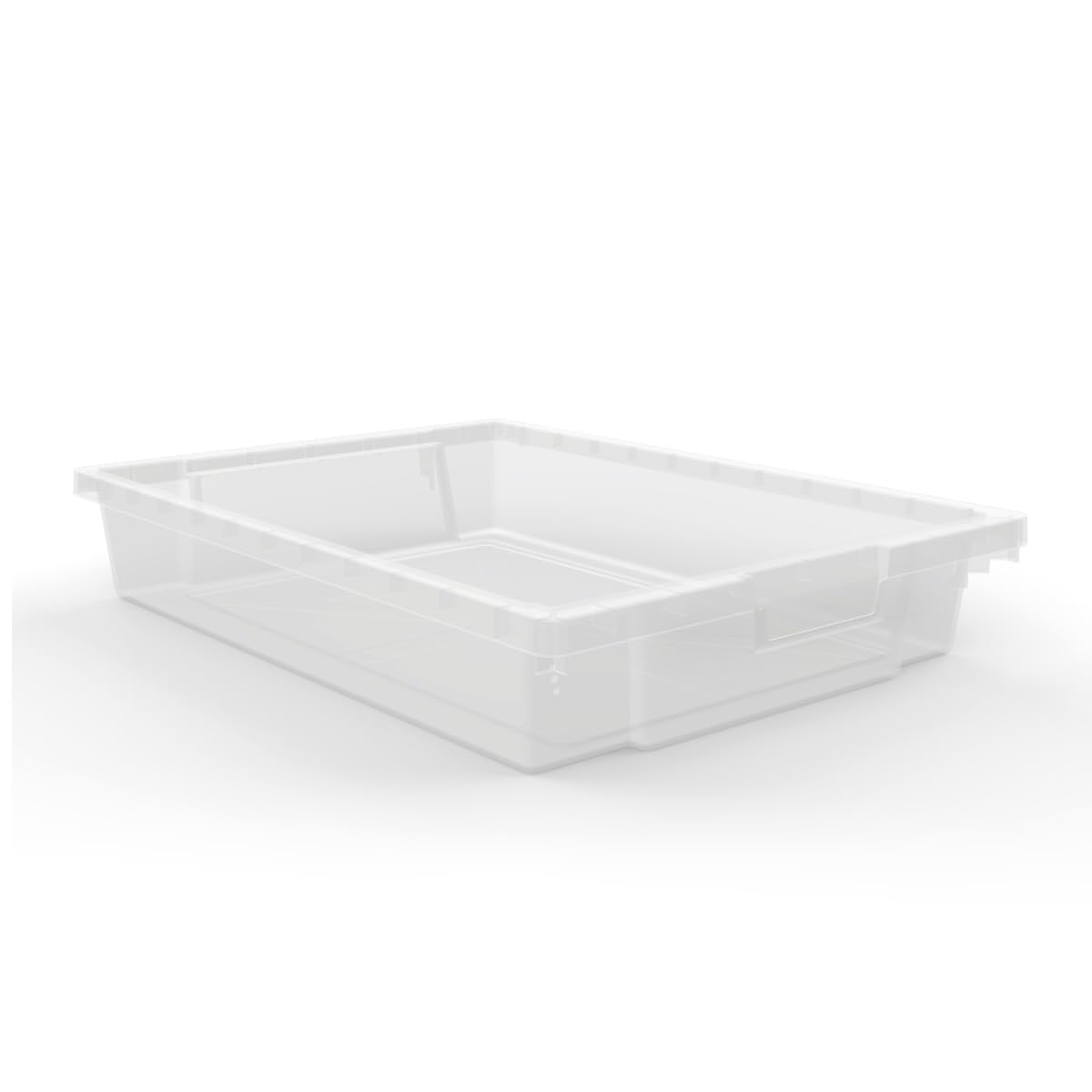 LUXOR MBS-BIN-8S-CL Stackable Clear Plastic Storage Bins - 8 Pack Small Organizer Bins for Home, Office, Closet & Pantry Organization