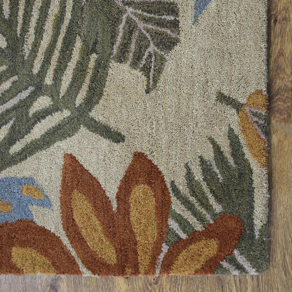 Handmade Candytuft Floral Area Rug - Soft & Durable Non-Slip Living Room Carpet for Bedroom, Nursery, or Home Decor