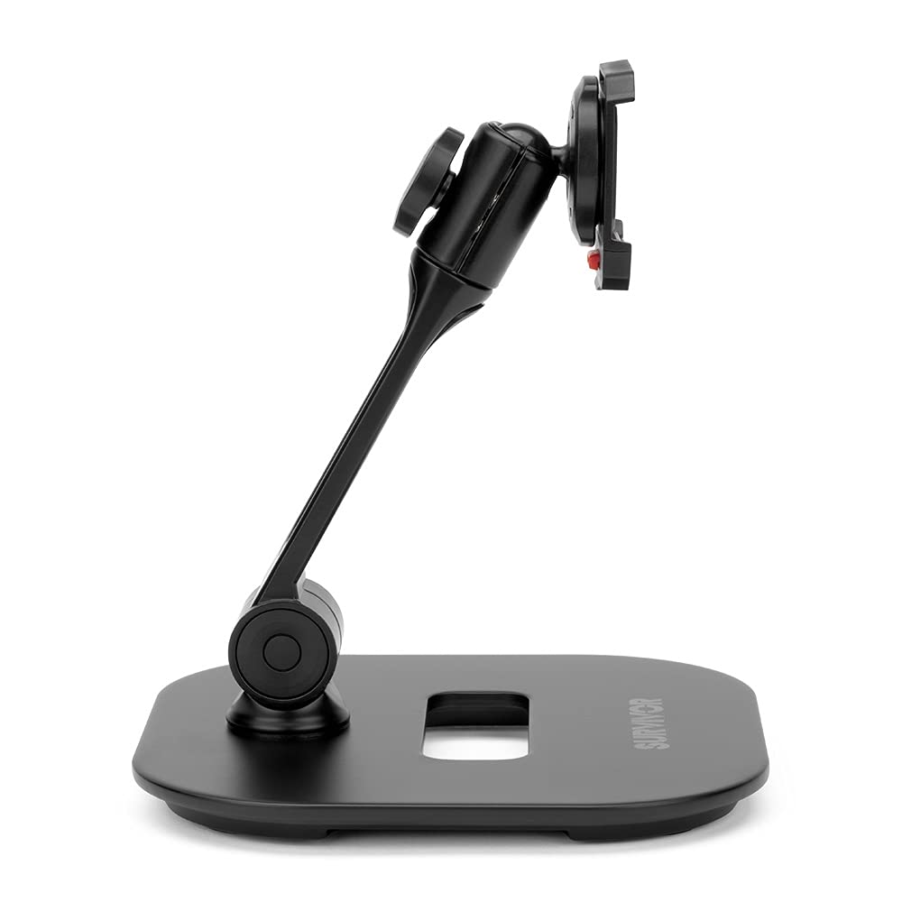 Griffin Survivor Tablet Stand - Durable Black Adjustable Holder for iPad, Samsung, Fire Tablets - Perfect for Home, Office, and Travel Use