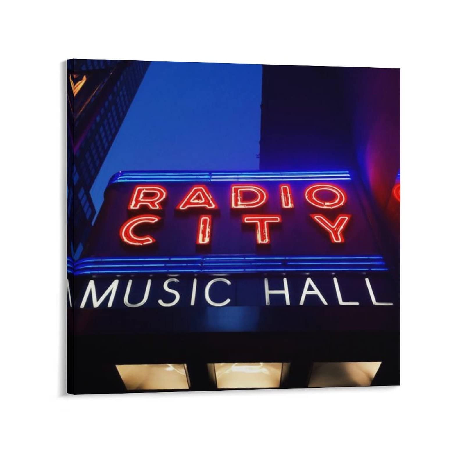 Vintage 1979 RadioCity Reopening Poster - Entertainment Center Wall Art Print - 24x24 Inch Retro Wall Decoration for Bedroom, Living Room & Office