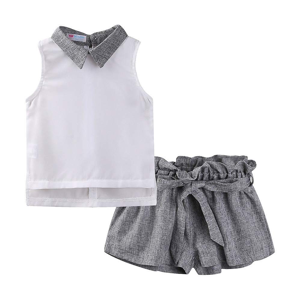 LittleSpring Girls' Floral Summer Outfits - 2 Piece Tank Top & Shorts Set for Toddlers | Cute Playtime & Beach Vacation Outfits