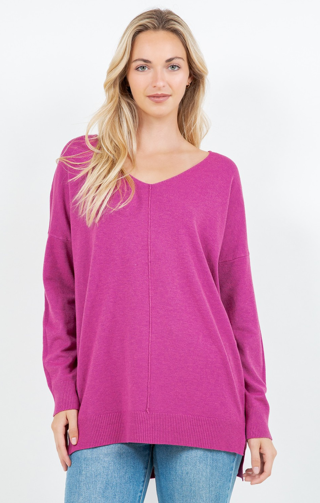 Dreamers Women's Soft V-Neck Sweater - Cozy Knit Pullover for Fall & Winter - Perfect for Casual Wear, Office & Date Nights