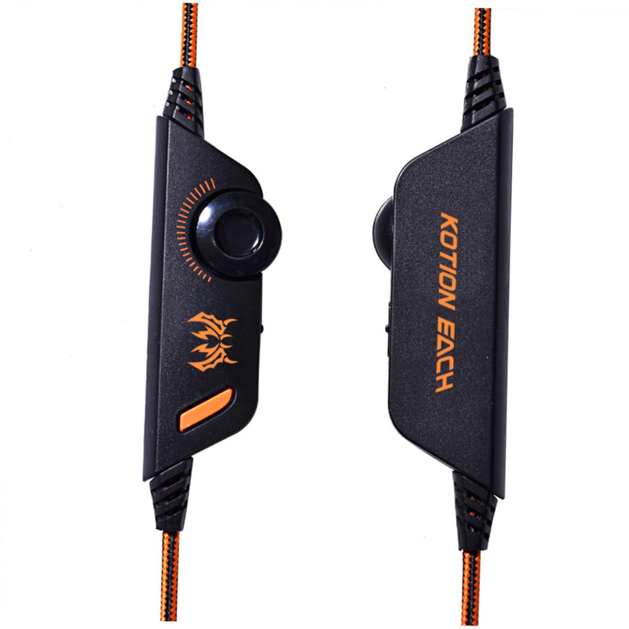Uonlytech Wireless Gaming Headset with LED Lights - Noise Cancelling Over-Ear Headphones for PC, PS5, Xbox - Comfortable for Long Gaming Sessions (Black/Orange) - Perfect for Esports, Streaming & Late Night Gaming