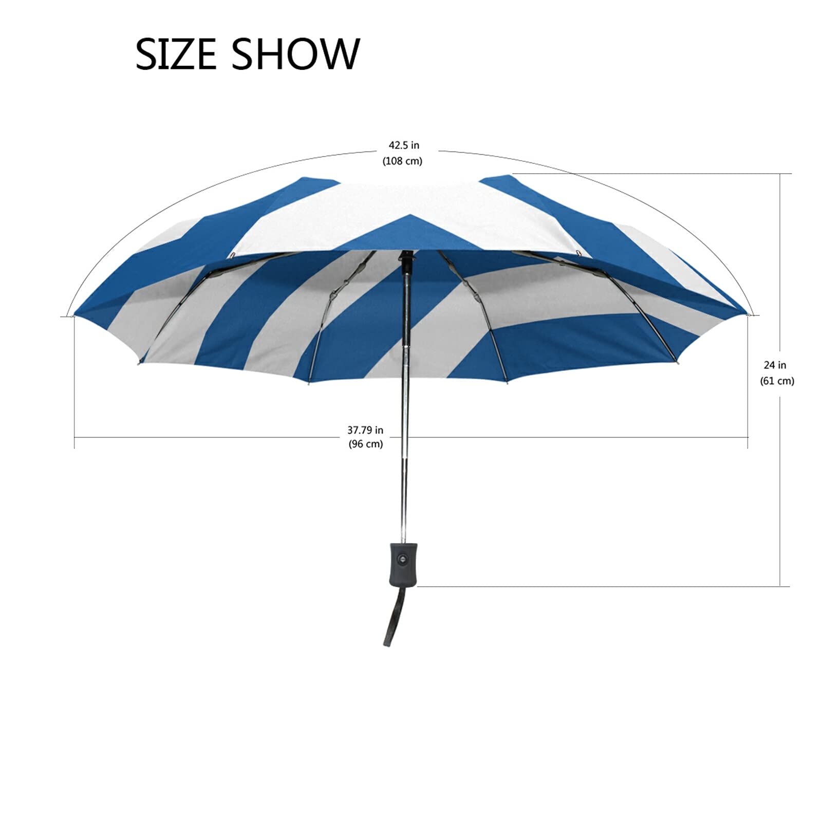 Windproof Travel Umbrella - Auto Open/Close Compact Umbrella for Rain & Sun Protection - Lightweight & Portable Folding Umbrella with Greek Flag Design - Perfect for Commuting, Travel & Outdoor Activities