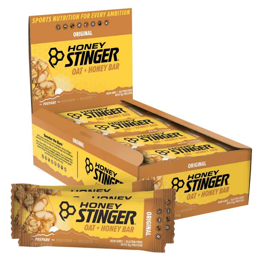 Honey Stinger Oat Honey Bar - 12 Pack | Energy Snack for Workout & Endurance | Gluten Free Protein Bar