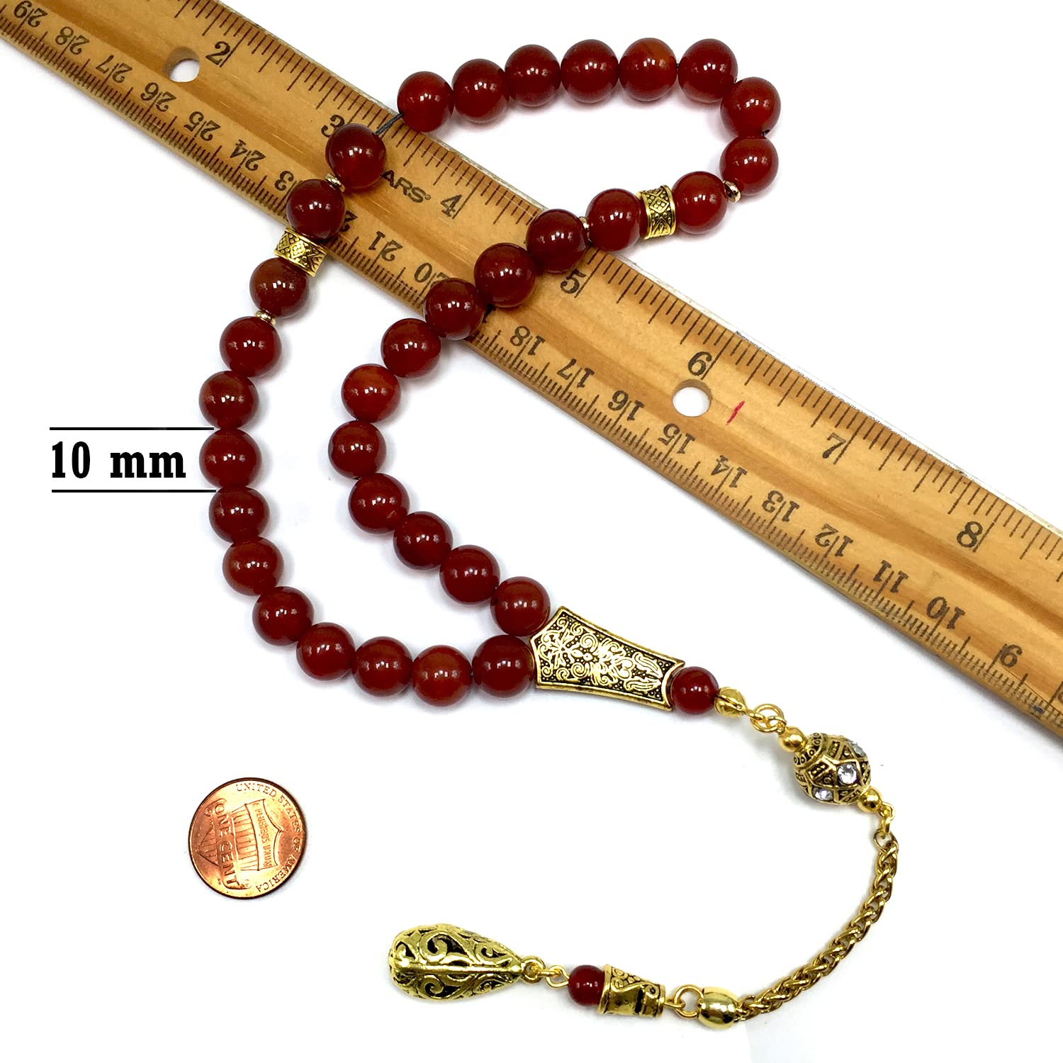 Premium Prayer Beads - Handmade Tasbih, Misbaha, Rosary for Meditation, Stress Relief & Spiritual Practice | Perfect for Muslim, Christian, Buddhist Prayer & Worry Bead Therapy