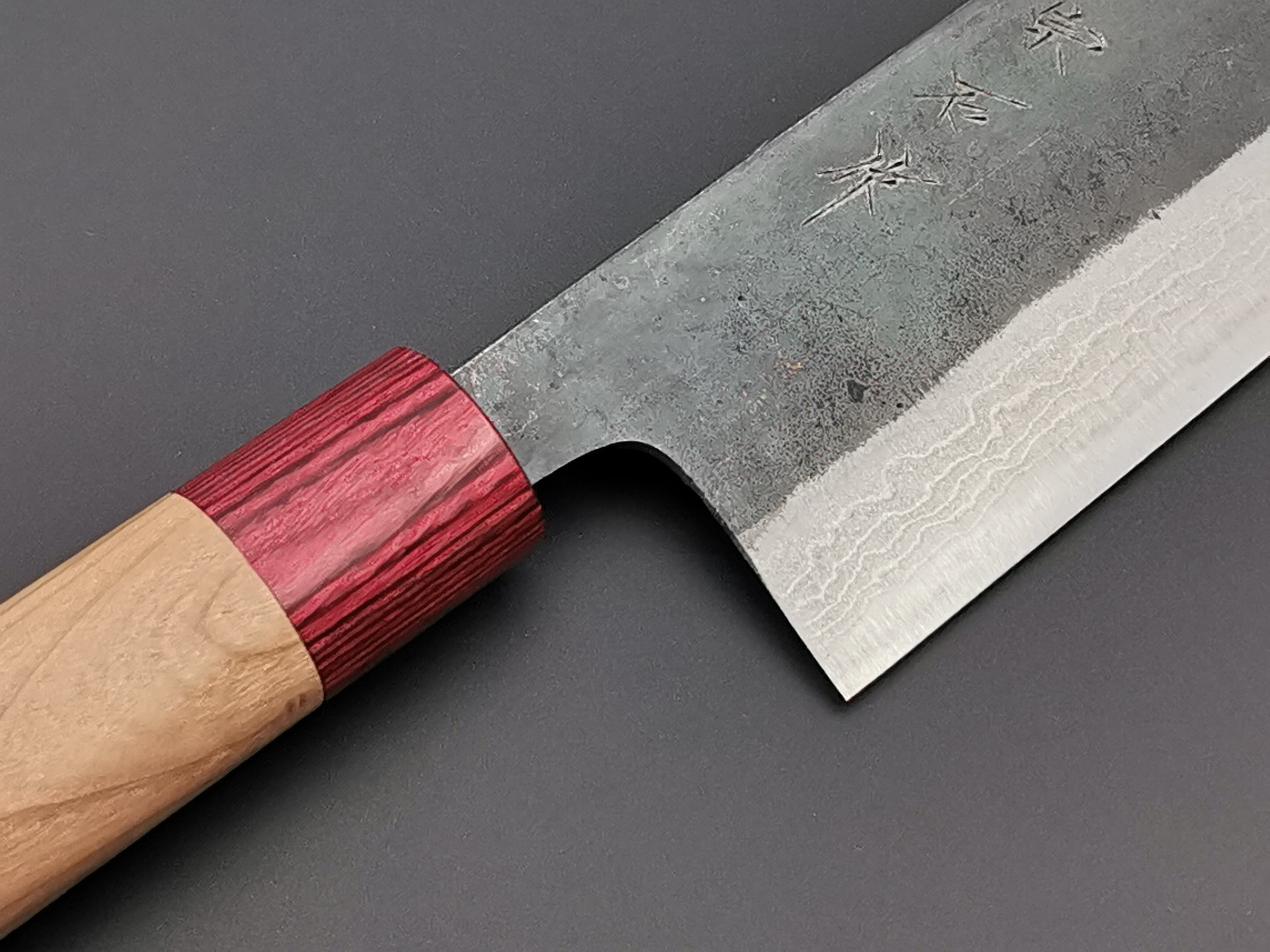 Premium Muneishi Aogami Damascus Nakiri Knife 165mm - Japanese High Carbon Steel Chef Knife for Slicing, Dicing & Chopping Vegetables - Perfect for Home Cooks & Professional Chefs
