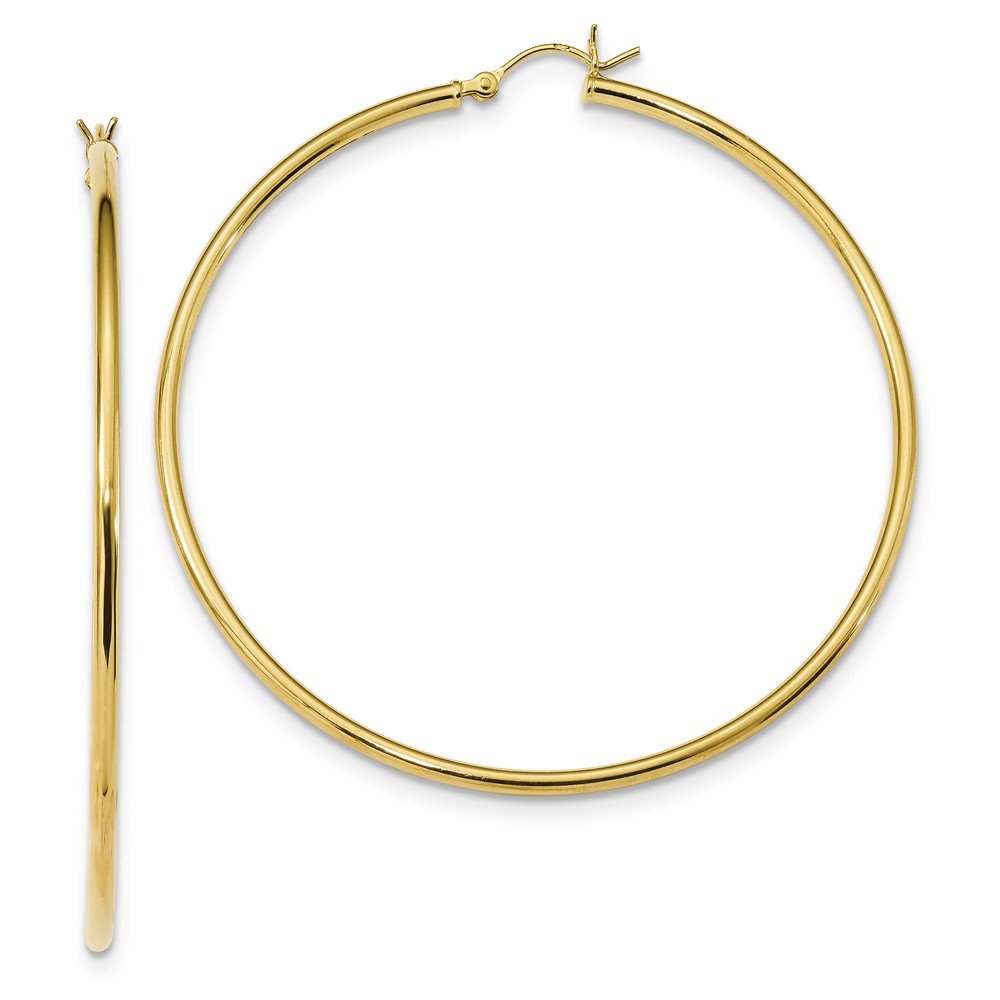Sterling Silver Gold-Tone Polished Hoop Earrings for Women - Elegant Everyday Jewelry for Work, Party & Special Occasions