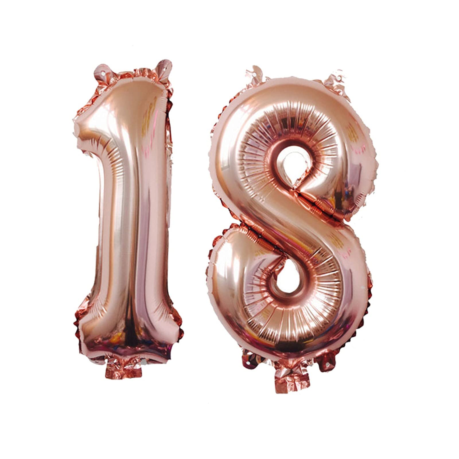 40 Inch Rose Gold Tulle Balloons - Foil Number Balloons for Birthday Party Decorations, Home Decor, Baby Showers & Wedding Celebrations