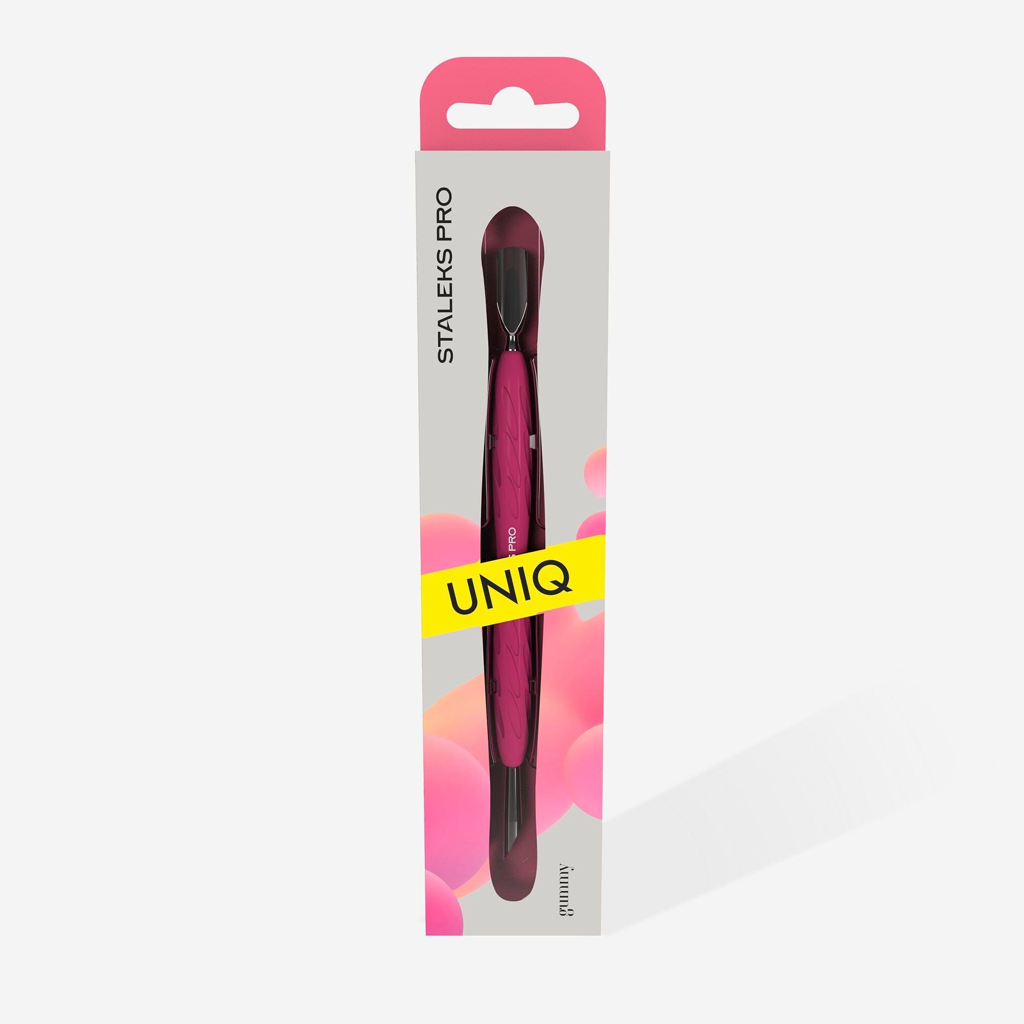 Staleks Gummy Silicone Handle Manicure Pusher Set - Narrow Rounded & Slanted Cuticle Pushers for Professional Nail Care | Perfect for Home & Salon Use