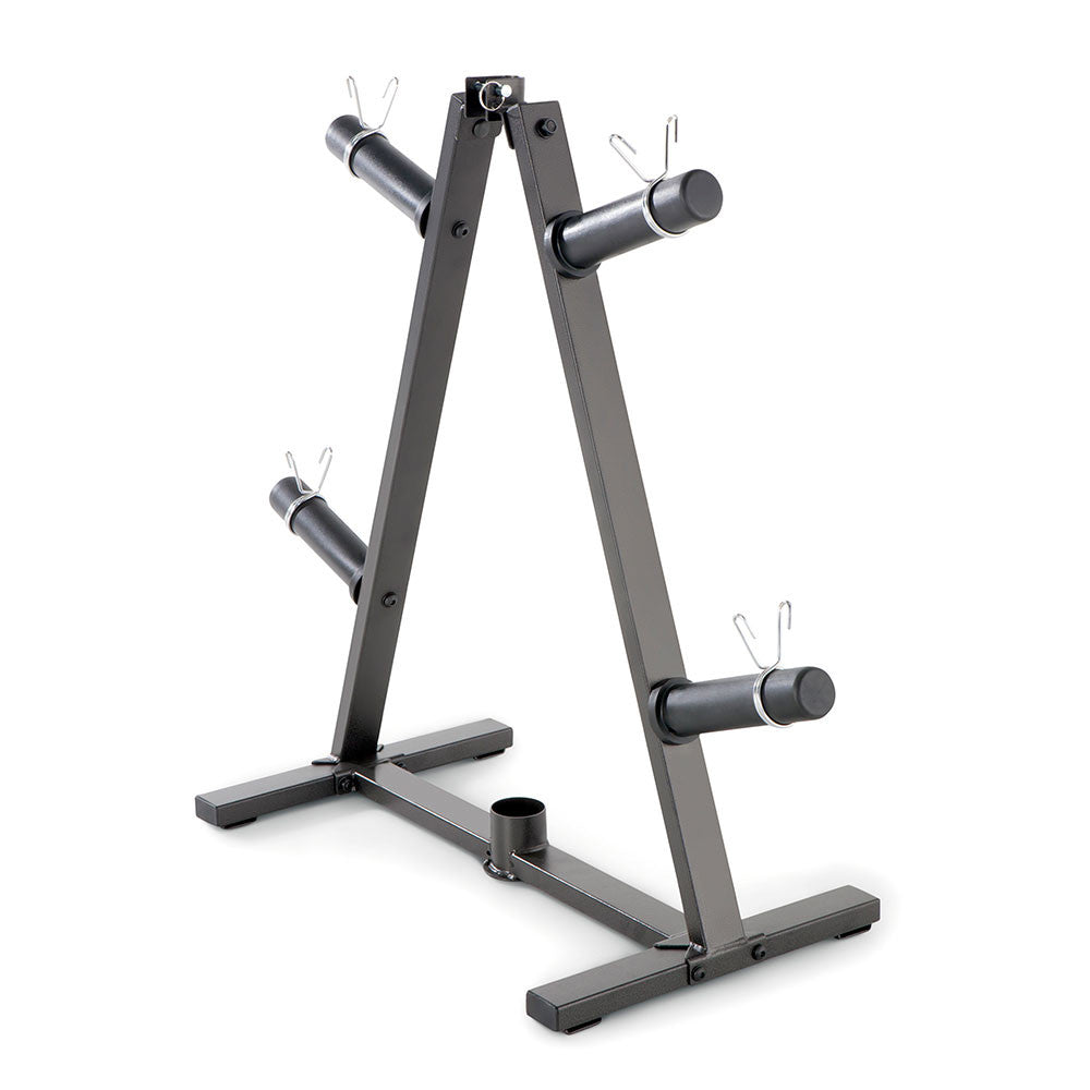 Marcy A-Frame Olympic Weight Plate Tree & Vertical Bar Holder | PT 5740 - Heavy Duty Gym Equipment for Weightlifting & Strength Training