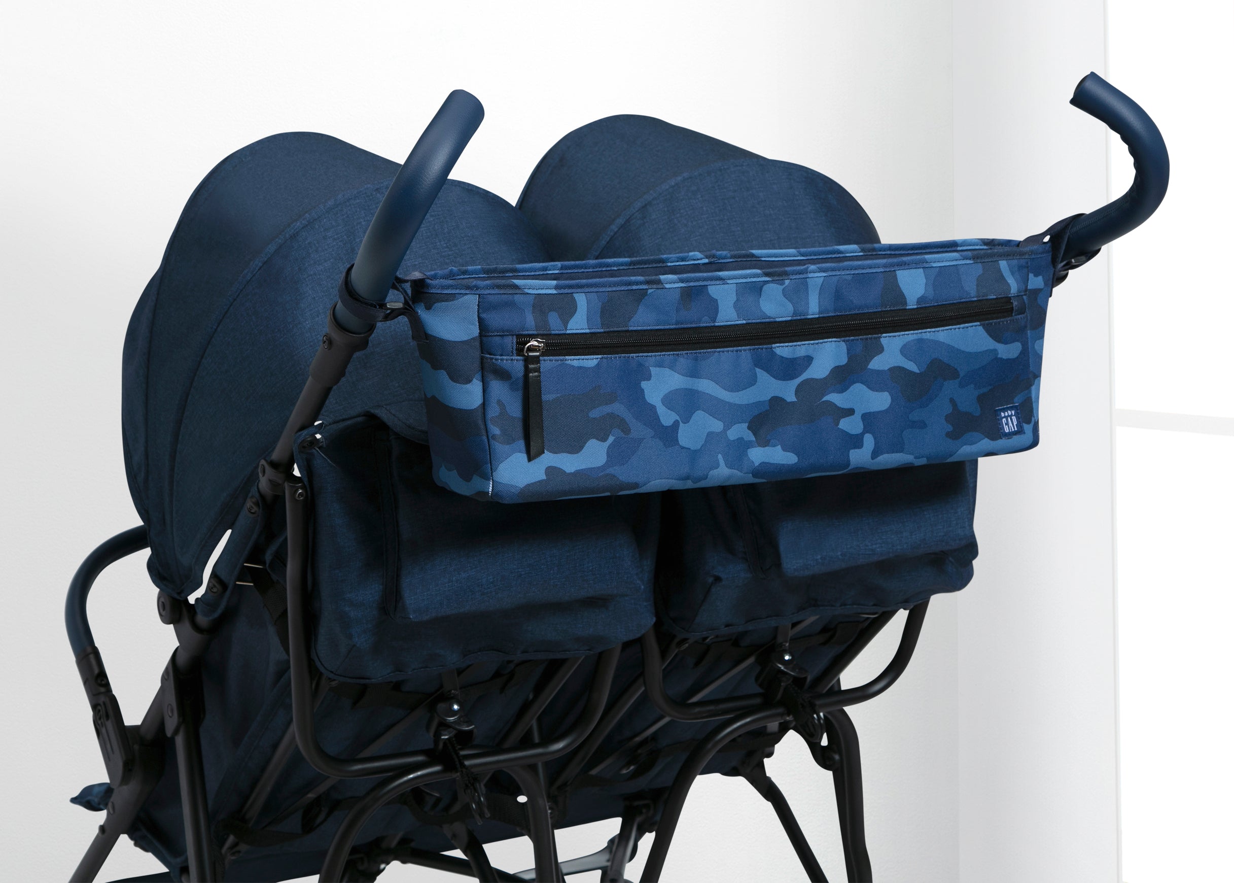 BabyGap Classic Parent Organizer for Double Stroller - Convenient Storage for Diapers, Bottles & Essentials - Perfect for Shopping, Travel & Family Outings