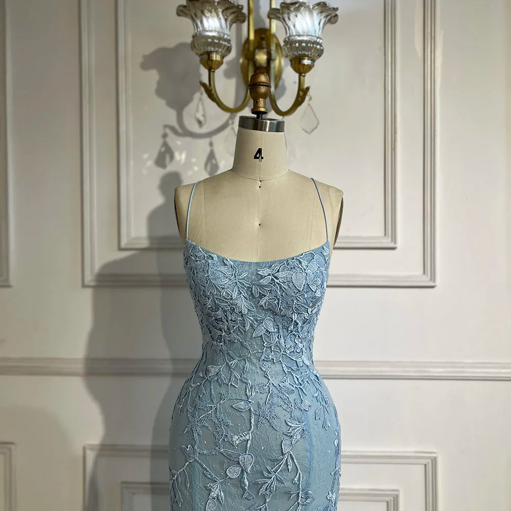Elegant Blue Mermaid Prom Dress LA72624 - Perfect for Homecoming, Formal Dances & Special Occasions