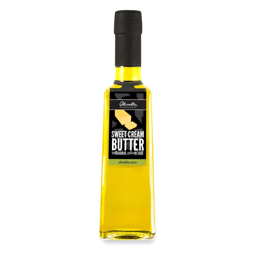 Premium Sweet Cream Butter Infused Olive Oil - Rich & Smooth Cooking Oil for Baking, Sauteing & Drizzling - Perfect for Bread Dipping, Pasta & Gourmet Recipes