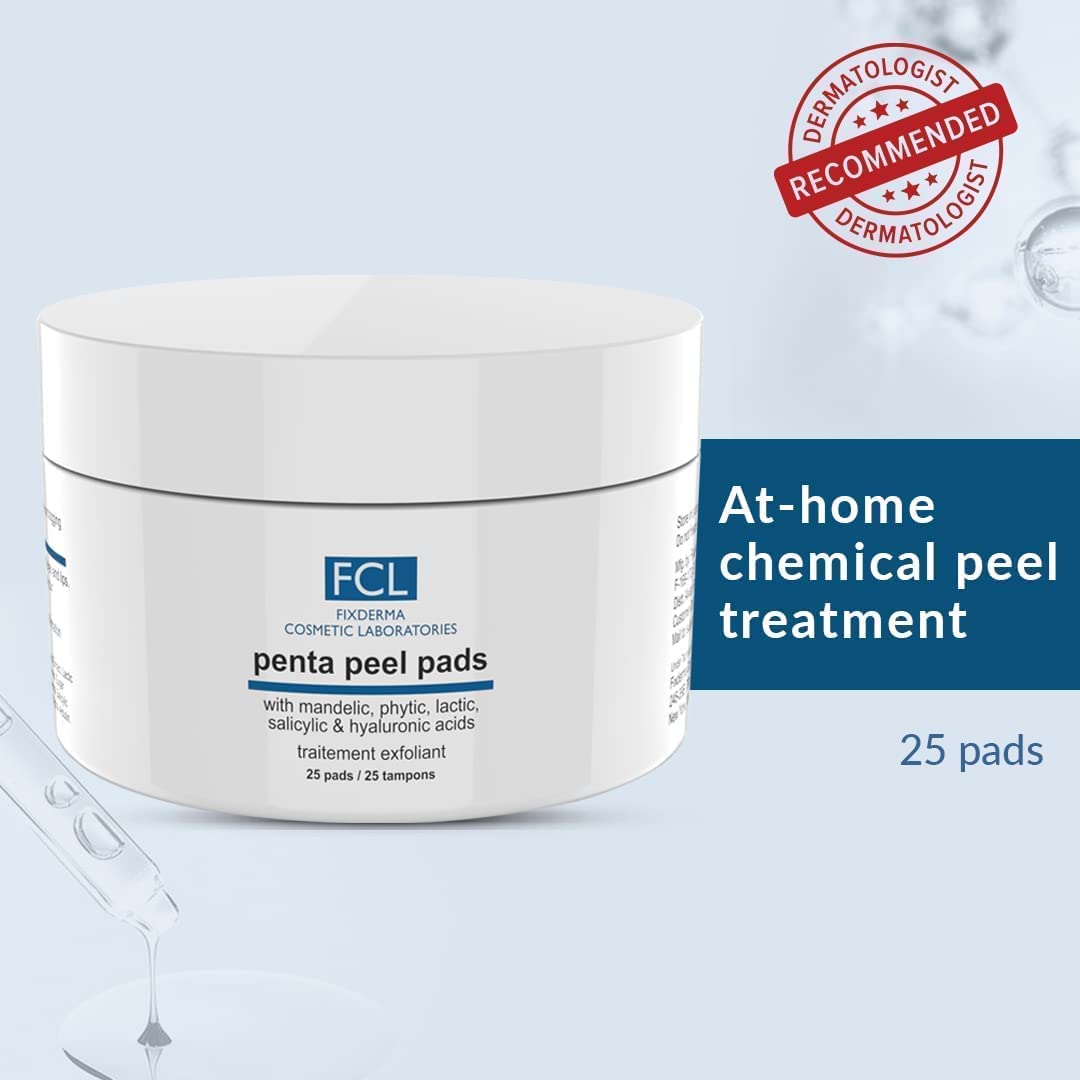 Exfoliating Peel Pads for Face - Gentle & Safe Dead Skin Removal, Reduces Fine Lines & Wrinkles | Improves Skin Texture & Shrinks Pores | Paraben-Free, 25 Count | Perfect for Daily Skincare Routine & Travel