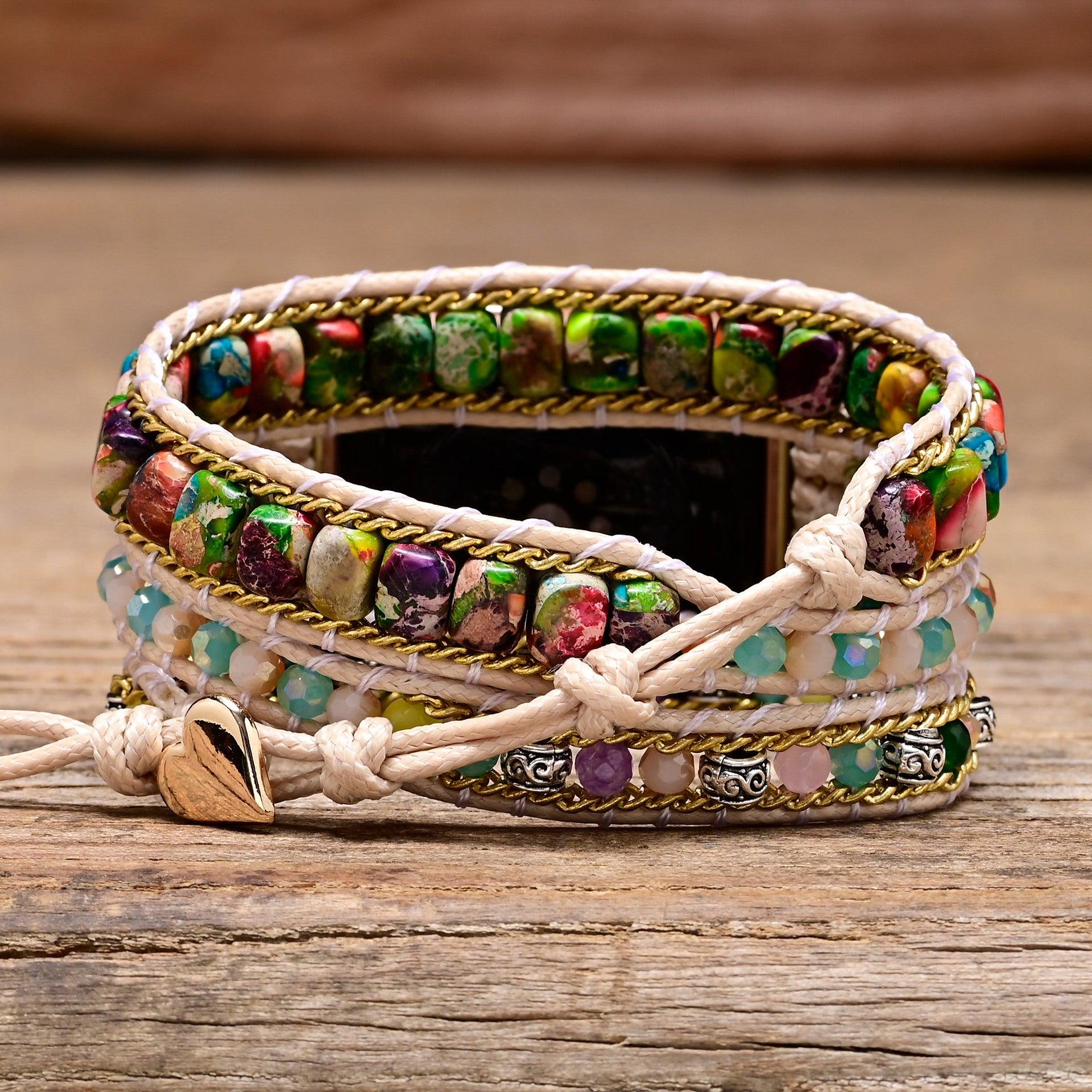 Hand Woven Leather Watch Band - Adjustable Wrist Strap for Men & Women - Perfect for Casual, Business & Outdoor Activities