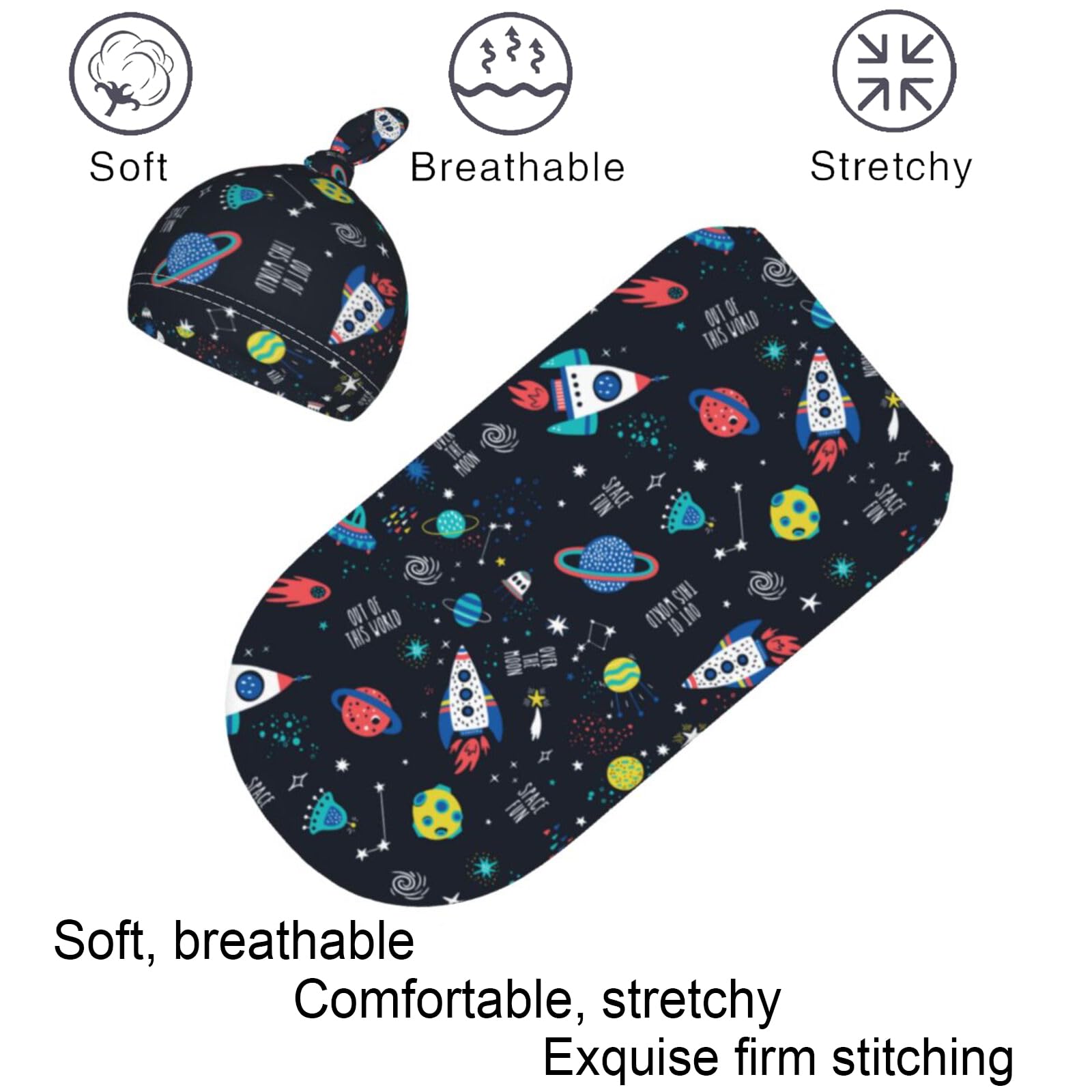 Soft Baby Swaddle Blanket & Sleeping Bag - Breathable Newborn Swaddling Sack for Boys & Girls - Perfect for Nursery, Travel & Nighttime Sleep