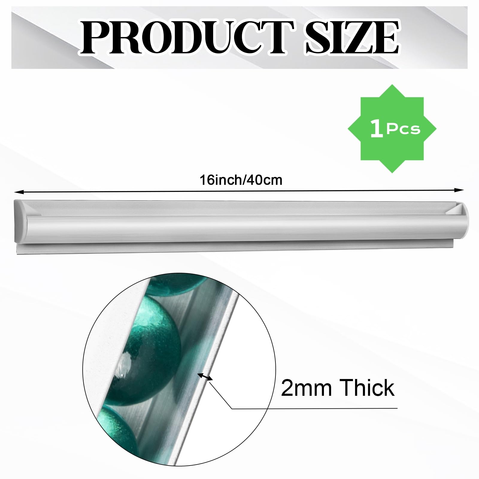 No-Drill Self-Adhesive Aluminum Receipt Holder for Restaurants - Easy to Clean Kitchen Order Ticket Strip for Office, Cafe & Commercial Use - Perfect for Organizing Bills, Tickets & Receipts in Food Service Businesses