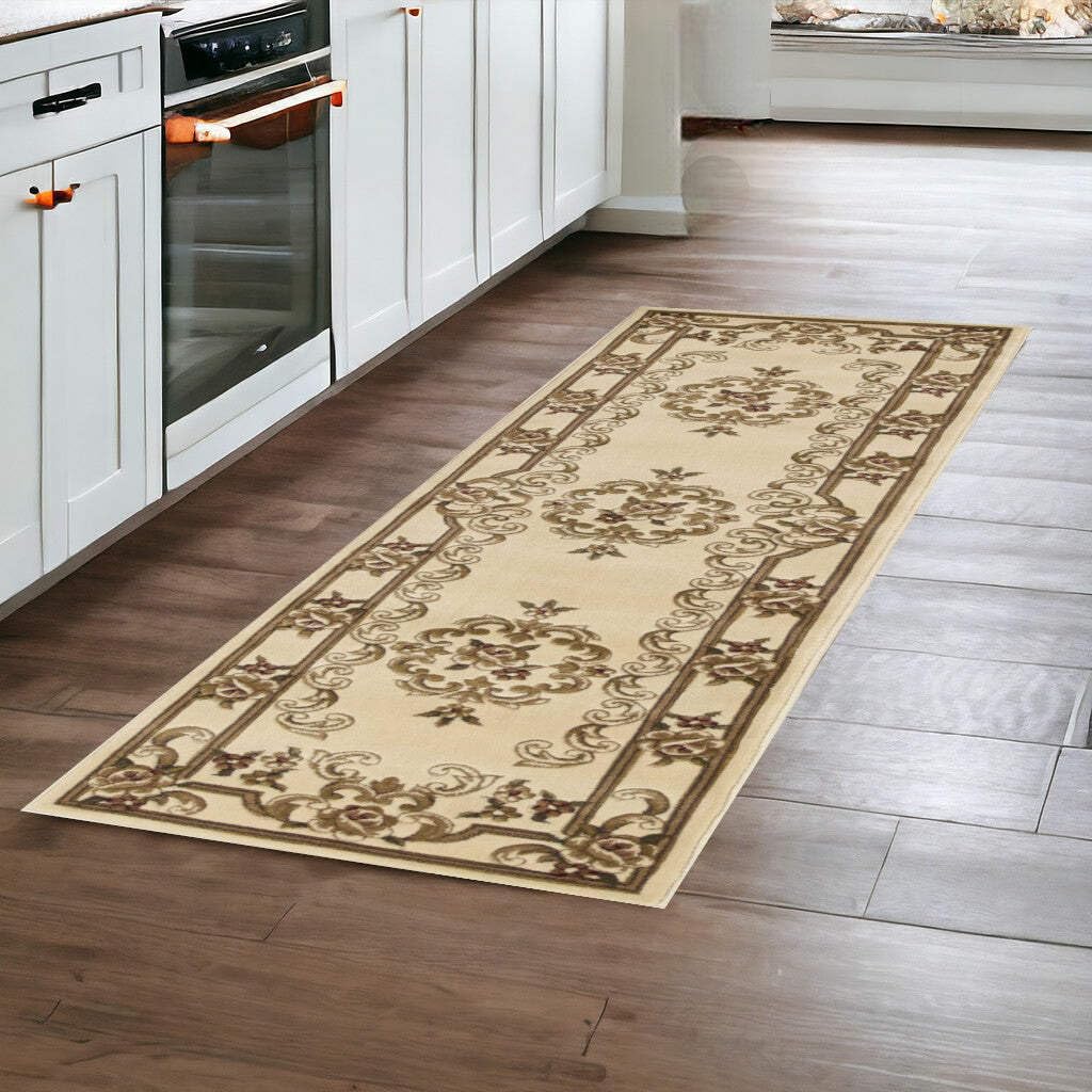 HomeRoots Decor 3.3x4.9 Feet Ivory Polypropylene Area Rug - Soft Living Room Bedroom Carpet for Home Decor