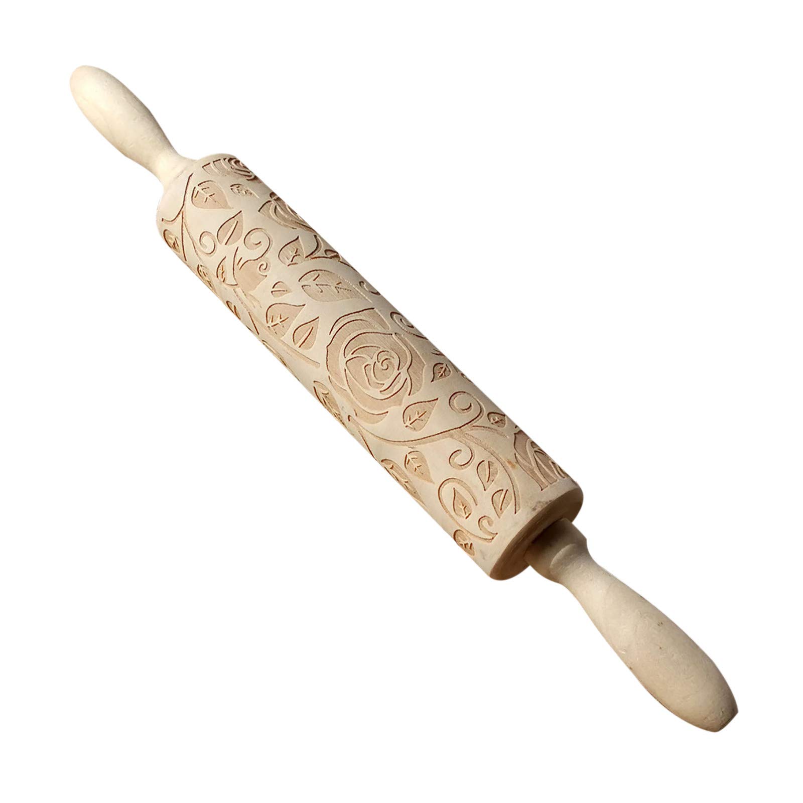 Hand-Carved Rose Embossed Wooden Meat Tenderizer - Premium Kitchen Tool for Steak, Chicken & Pork - Perfect for Home Cooking, BBQ & Restaurant Use