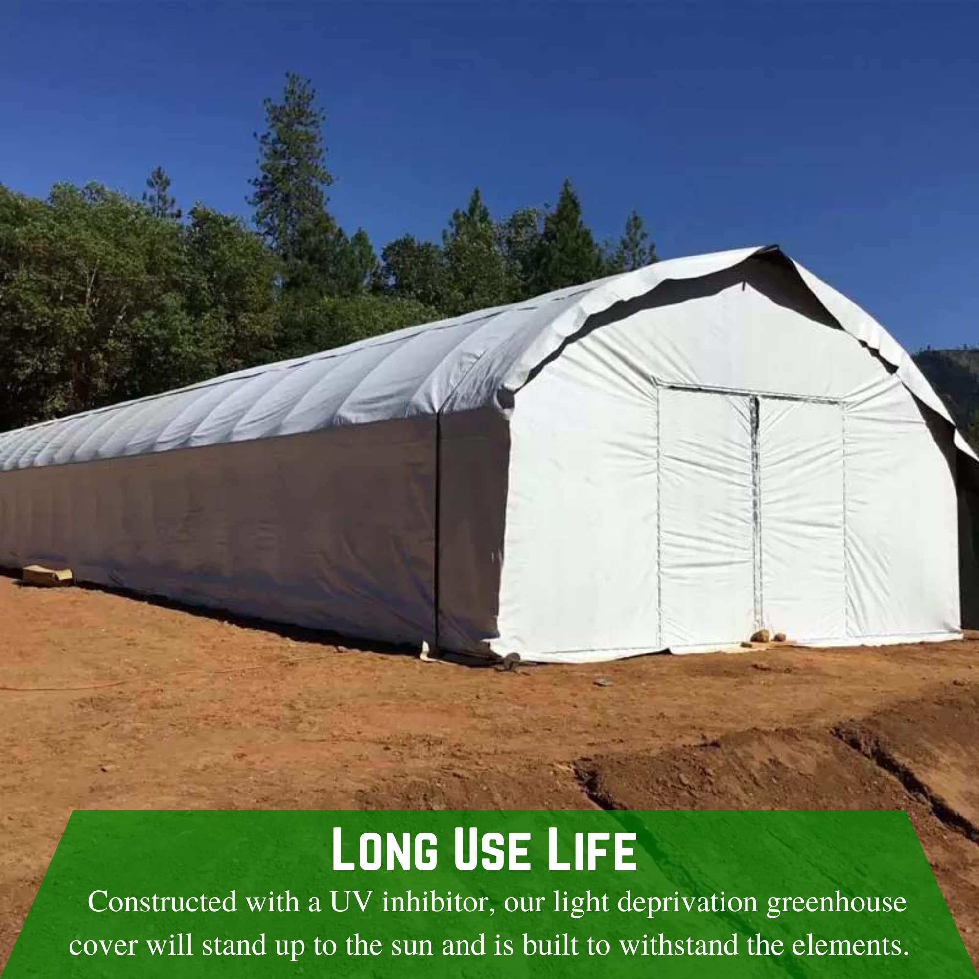 Farm Plastic Supply - 6 mil Panda Film Light Deprivation Greenhouse Cover (10' x 75') - 100% Blackout Tarp for Indoor/Outdoor Gardening, Hydroponics & Plant Protection - Black White Plastic Sheeting, Greenhouse Poly Film