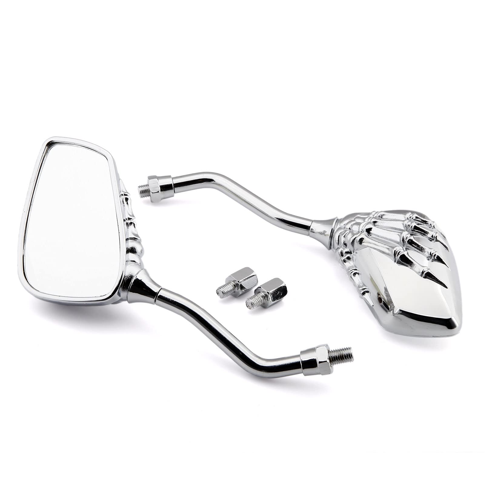 Universal 2-Piece Aluminum Alloy Motorcycle Rearview Mirrors - Adjustable Side Mirrors with Screws for Scooters & Motorbikes | Perfect for City Commuting & Road Safety