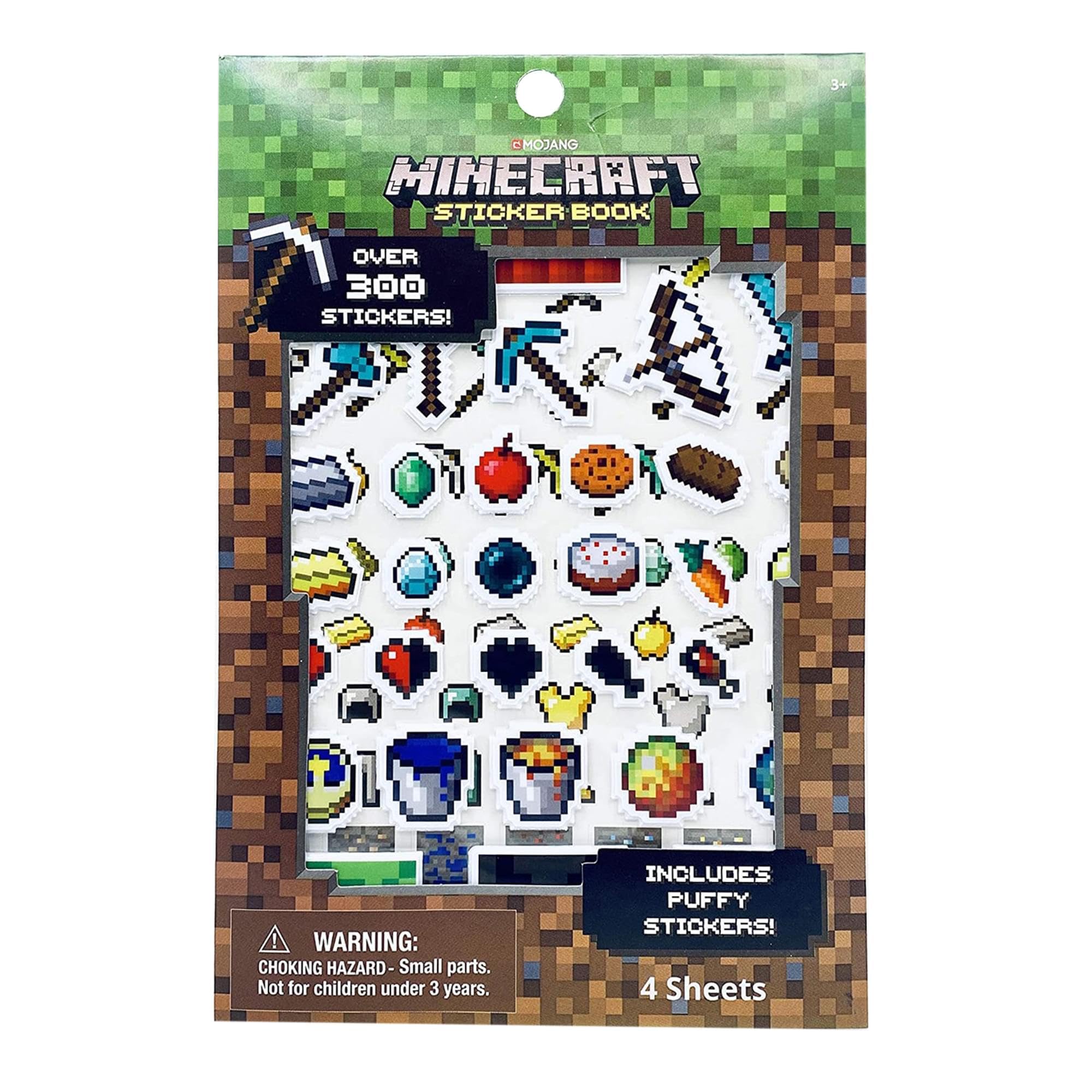 TUGOKU Kids Camera & Minecraft Sticker Book with 300+ Puffy Stickers - Fun Creative Activity for Boys & Girls, Birthday Party Favors, Travel Entertainment