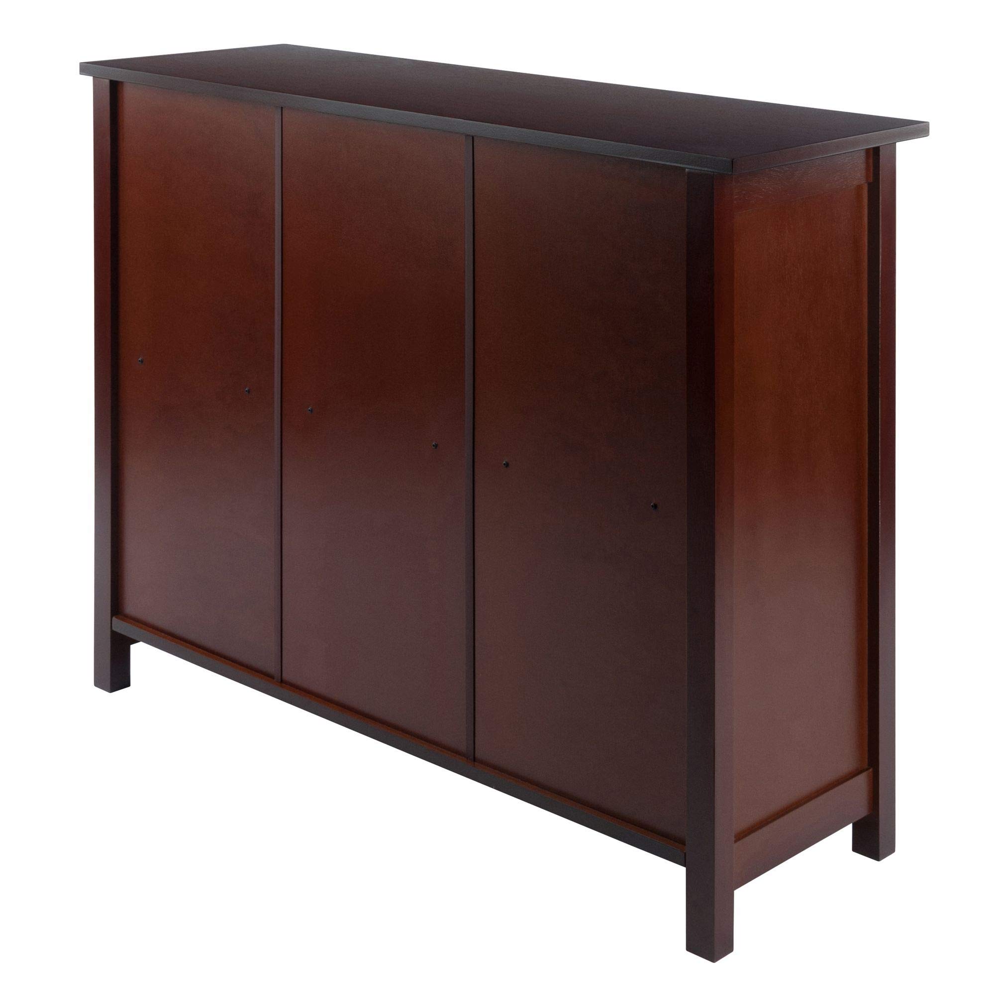 Antique Walnut Finish 3-Tier Solid Wood Bookcase - 38.75