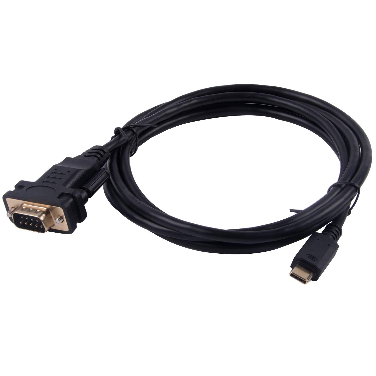 USB to DB9 RS232 Serial Adapter Cable with FT232RL Chip - 6ft High-Speed Data Transfer for Win10/8/7/XP/Android/Mac/Linux/Vista - Perfect for Industrial Equipment, POS Systems, and Legacy Device Connectivity (Type C to DB9)