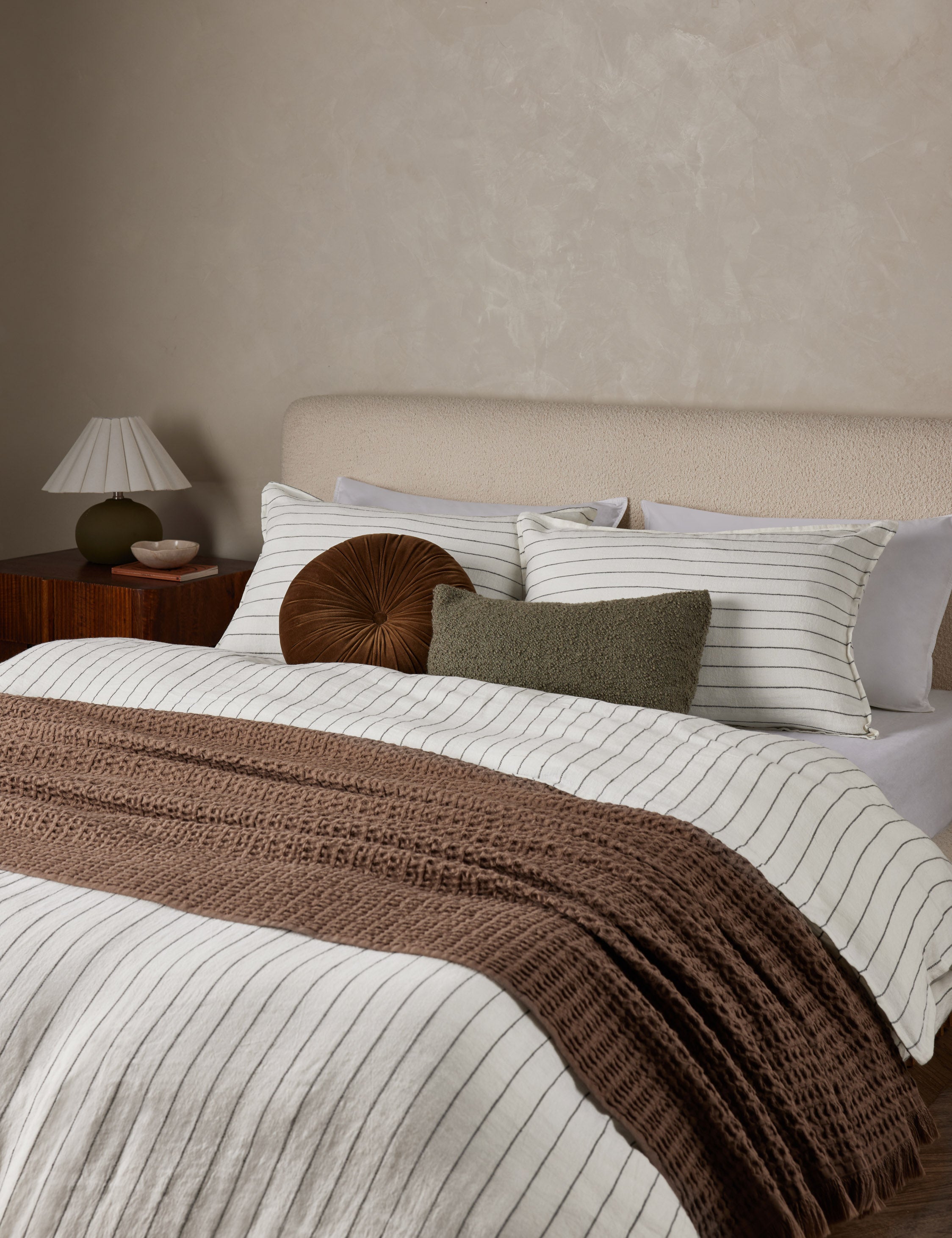 Premium Blake Linen Duvet Cover Set by Pom Pom at Home - Soft 100% Washed Linen Bedding for Cozy & Breathable Sleep - Perfect for Master Bedroom, Guest Room & Airbnb Stays