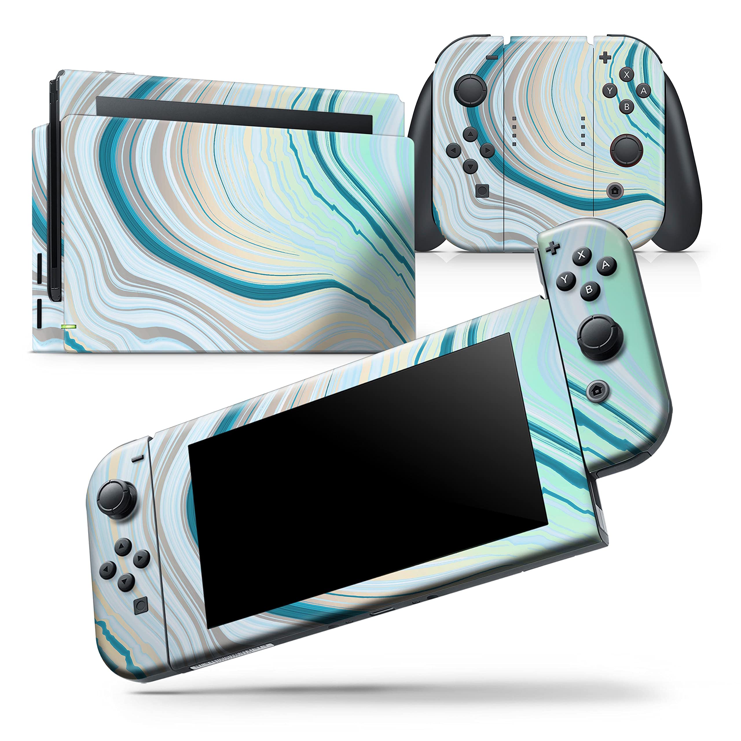 Nintendo Switch Pro Controller Skin - Pastel Marble Vinyl Decal Cover | Scratch-Resistant, Removable Protection | Perfect for Gaming, Travel & Customization