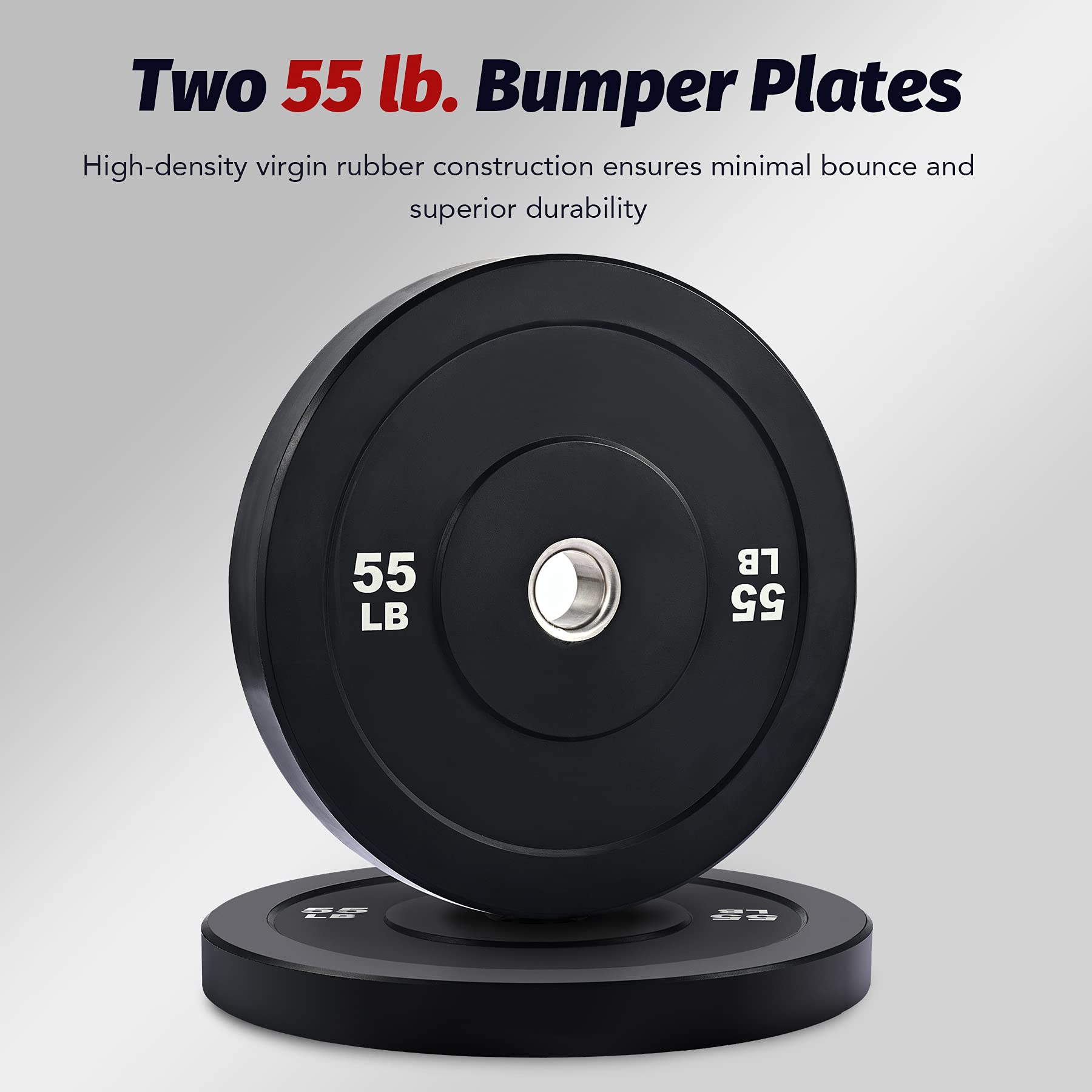 ZELUS 2-Piece Olympic Bumper Plate Set - 2