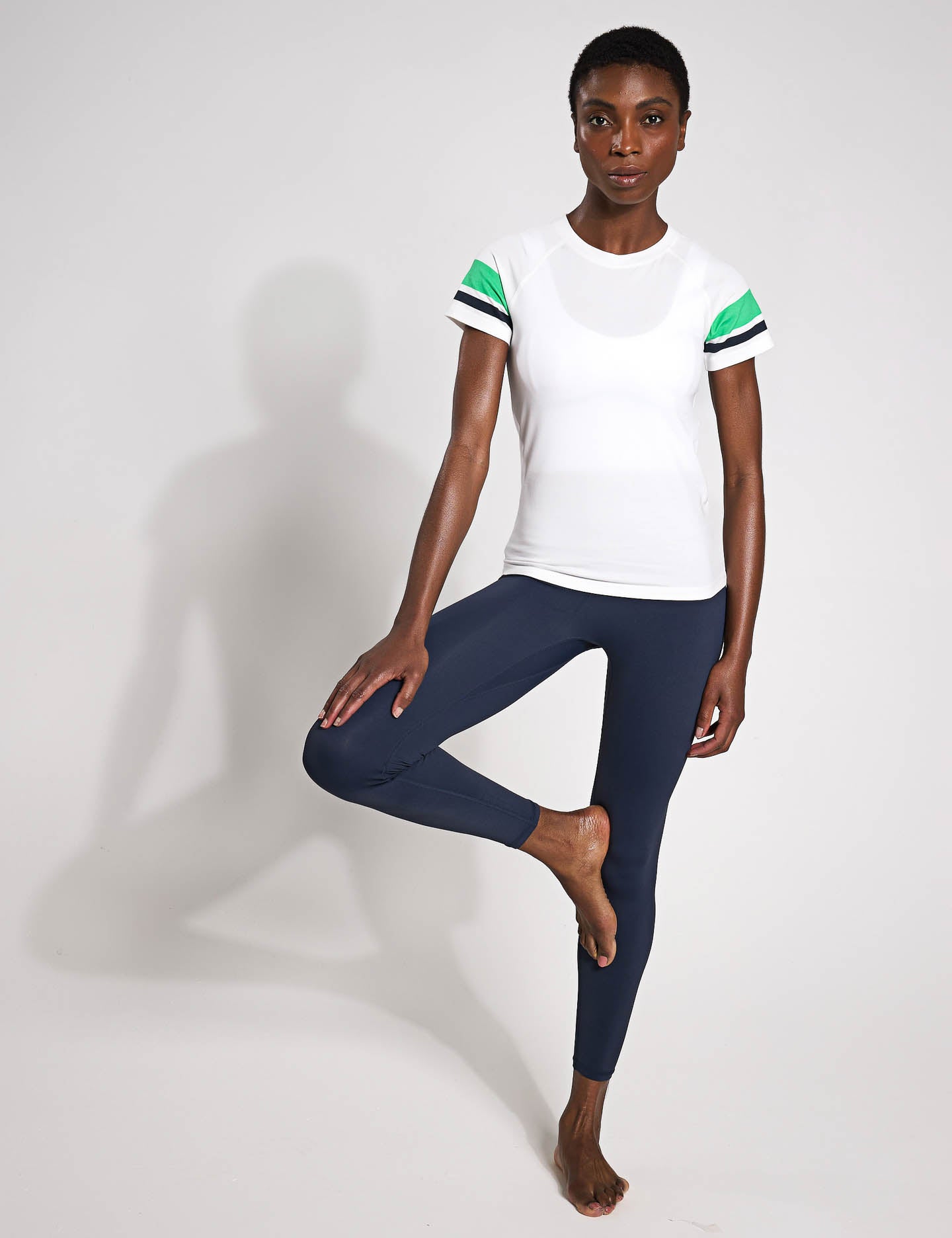 Willow Tee - Soft Cotton Women's T-Shirt in White & Green | Casual Wear, Summer Outfits, Everyday Comfort