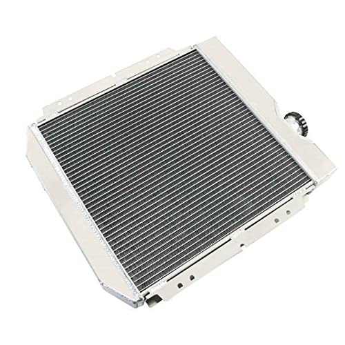 ALLOYWORKS 4-Row All Aluminum Radiator Fan Shroud Kit - Fits 1964-1966 Ford Mustang, 1960-1965 Falcon Ranchero & 1961-1965 Mercury Comet V8 - High-Performance Cooling Upgrade for Classic Car Restoration & Hot Rod Builds