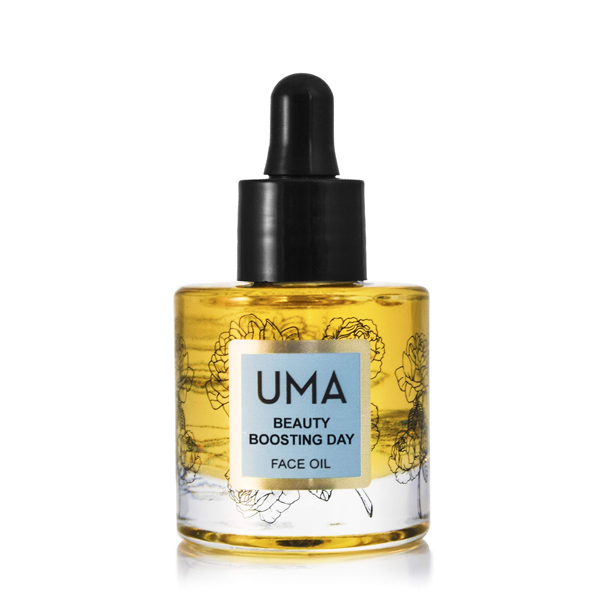 UMA Beauty Boosting Day Face Oil - Hydrating & Moisturizing Ayurvedic Oil for Sensitive to Normal Skin | 100% Organic, Vegan, Paraben-Free, Non-Toxic (1 fl oz | 30 ml) - Perfect for Daily Skincare Routine & Anti-Aging