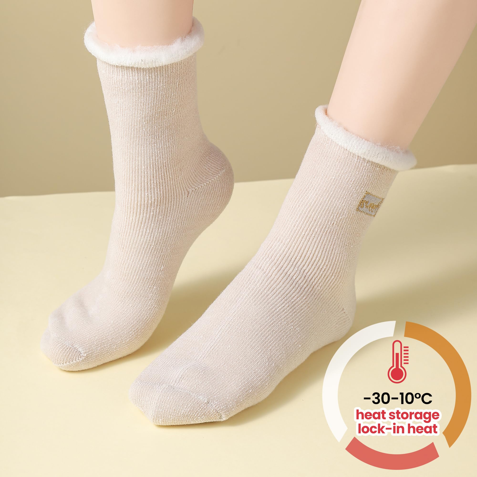 Women's Winter Socks - Thick Wool Thermal Socks for Cold Weather & Gifts