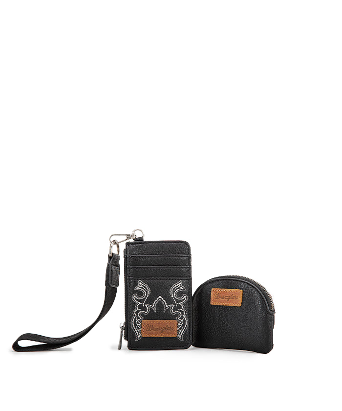 Wrangler Embroidered Western Boot Scroll Tote Bag Set - Perfect for Cowgirl Fashion, Rodeo Events & Country Outfits