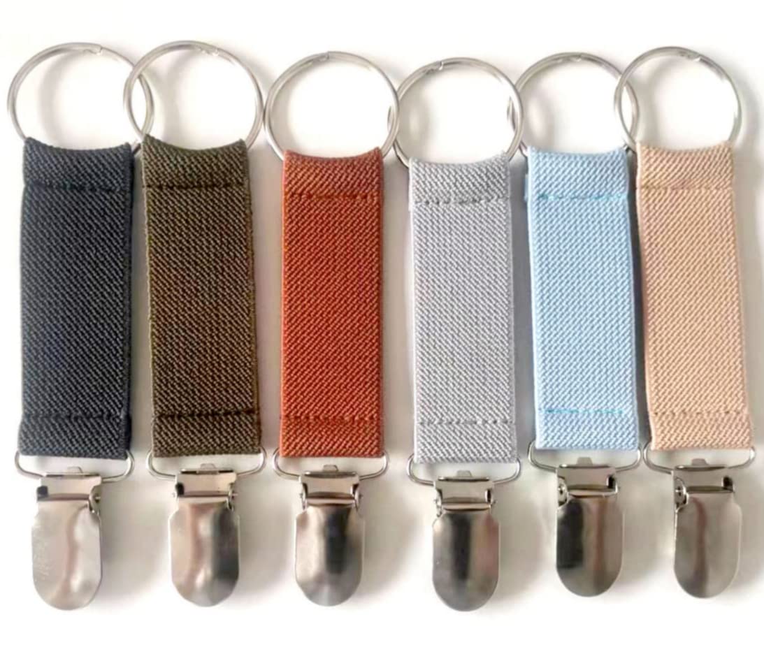 Jujen Elastic Hat Clip for Travel - 6-Piece Colorful Cap Clips for Adults & Kids | Durable Outdoor Accessory for Hats, Bags, Backpacks & Luggage | Perfect Key Holder & Tag Attacher for Camping, Hiking & Daily Commute