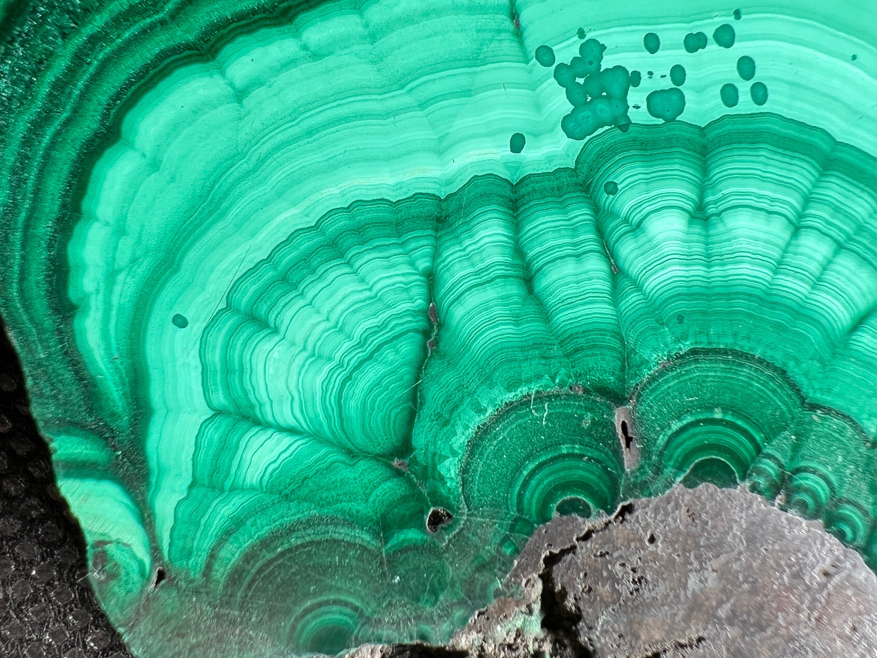 Natural Green Malachite Crystal Slab - Premium Stone for Jewelry Making, Unique Handcrafted Gifts & Elegant Home Decor (50401) | Perfect for DIY Crafts, Healing Crystals Collection & Spiritual Decorations