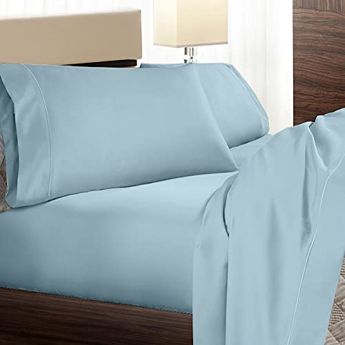 Queen Size Sheet Set - 4 Piece 1800 Thread Count Luxury Bed Sheets - Ultra Soft Brushed Microfiber, Deep Pocket, Wrinkle Free & Breathable - Light Blue - Perfect for Master Bedroom, Guest Room or Dorm